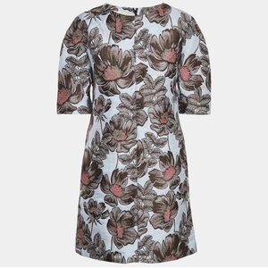 Marni Blue Floral Jacquard Shift Dress